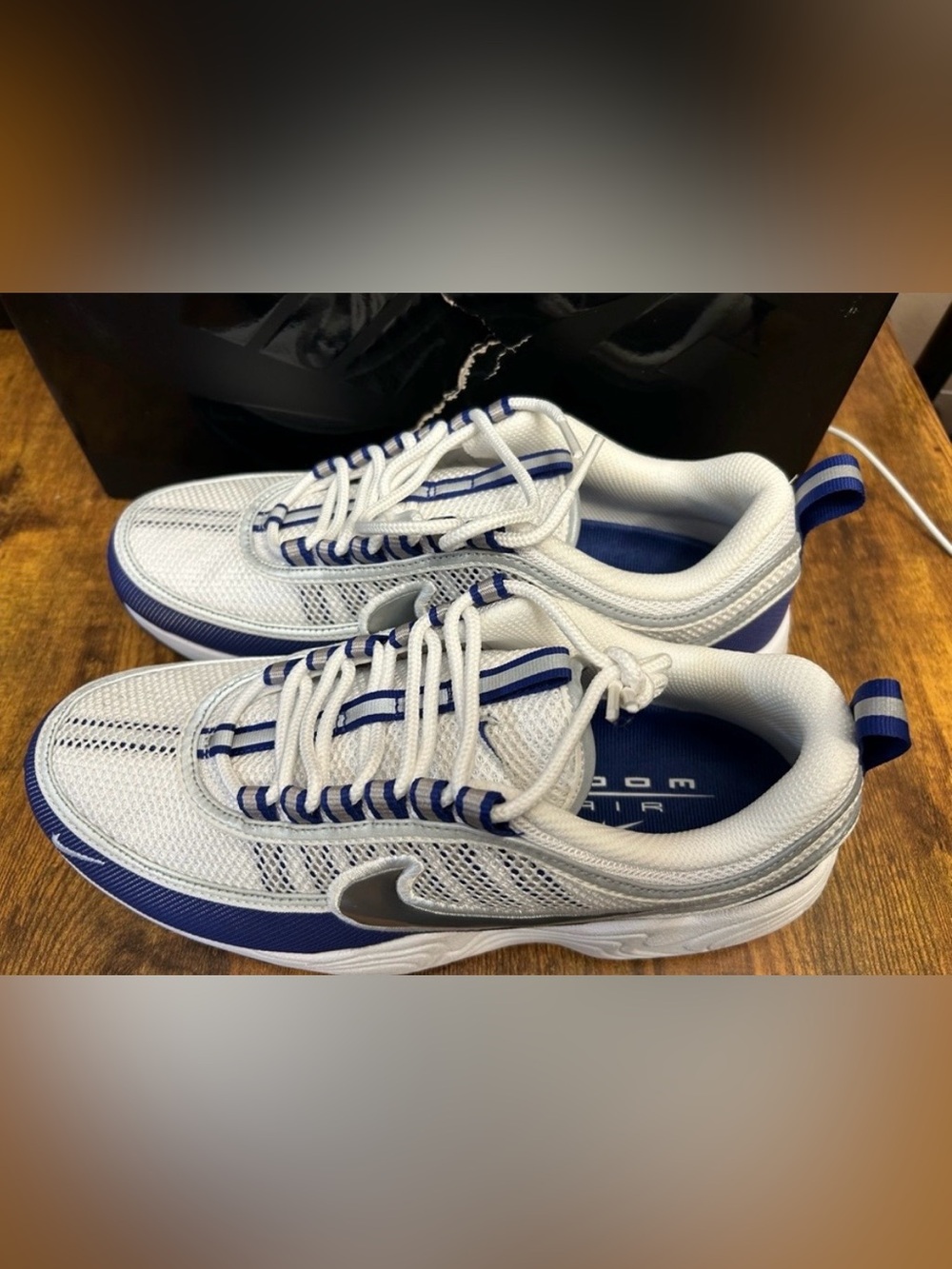 Nike Air Zoom Spiridon SP HF9117-100 white/metallic Shoes Men’s 8.5 Women’s 10 - Picture 3 of 9